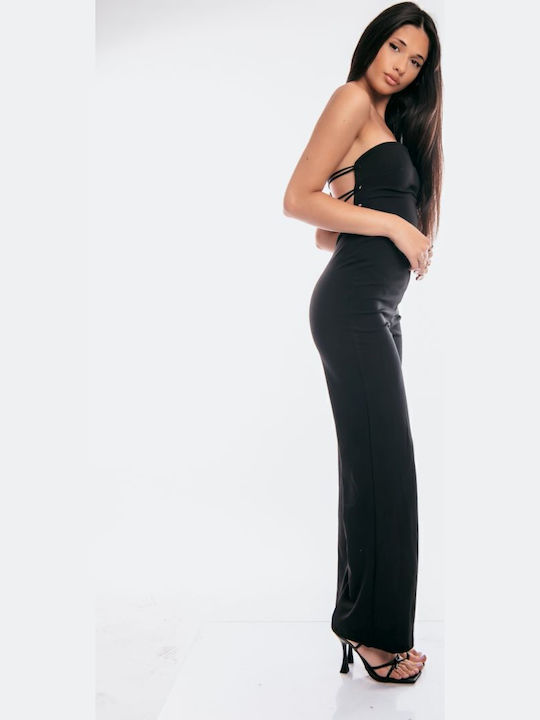 Γυναικεία Strapless Ολόσωμη Φόρμα Μαύρο