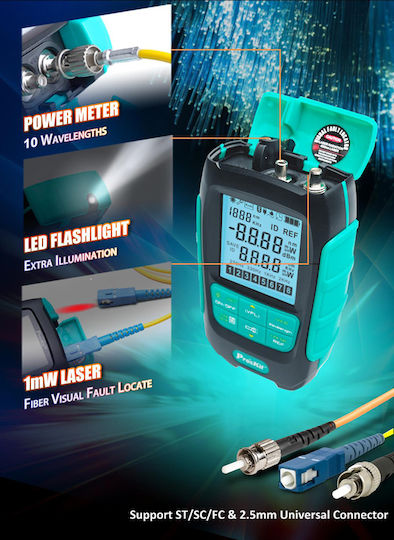 Proskit Fiber Optic Multimeter Mt-7616 Power Measurement & Vfl 1mw – Mt-7618 – Id 112986