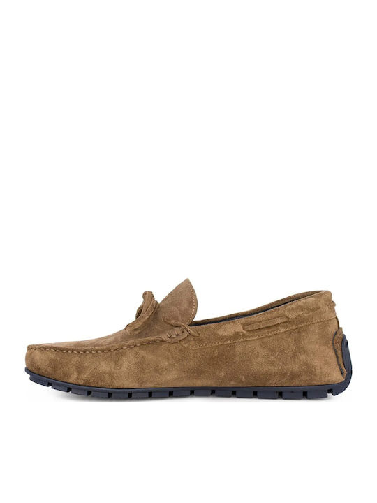 Wildleder Herren Mokassins in Beige Farbe