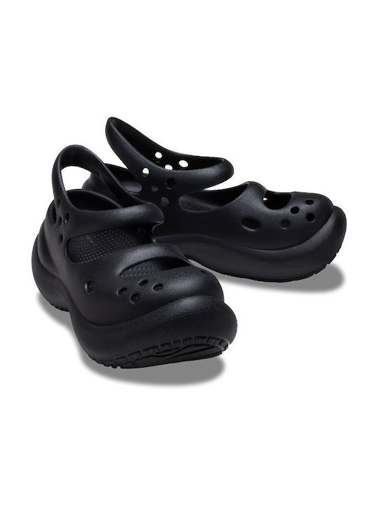 Crocs Damen Flache Sandalen in Schwarz Farbe