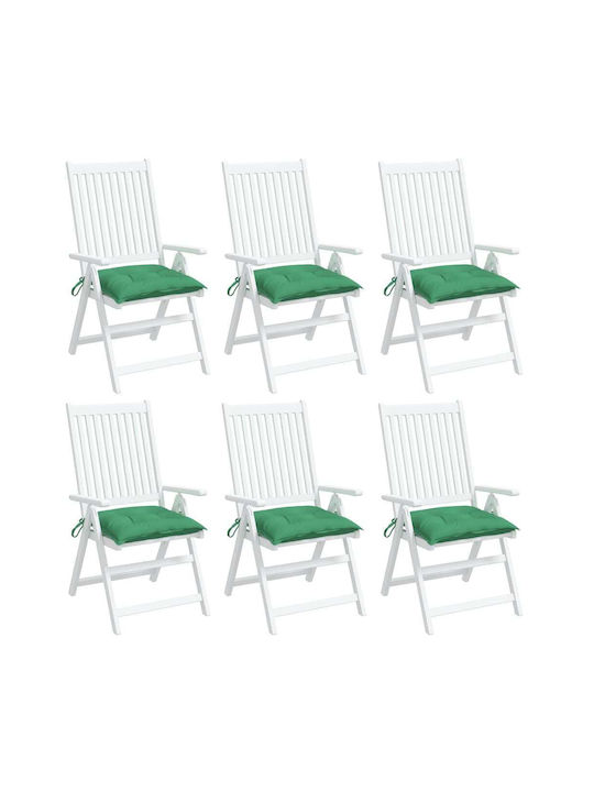 vidaXL Waterproof Bench Cushion Palette Green 6 Pieces 50x50cm