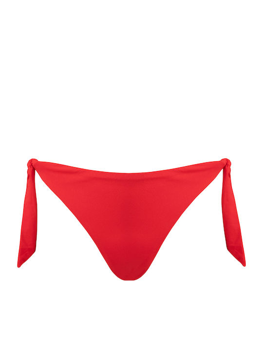 Eriphyle Bikini Slip με Κορδονάκια Fiery Red