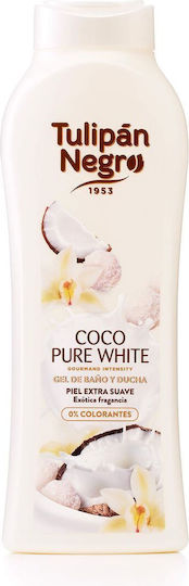 Baie de spumă Tulipán Negro Pure White 650 ml cu nucă de cocos