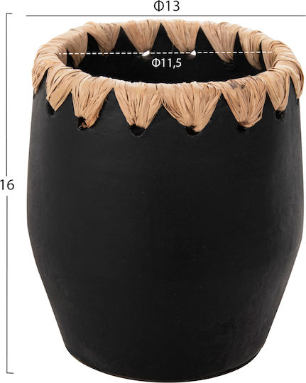 HomeMarkt Βάζο Πήλινο Πορτοκαλί Φ12cm