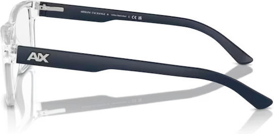 Armani Exchange Transparent Plastic Eyeglass Frame AX3016 8033
