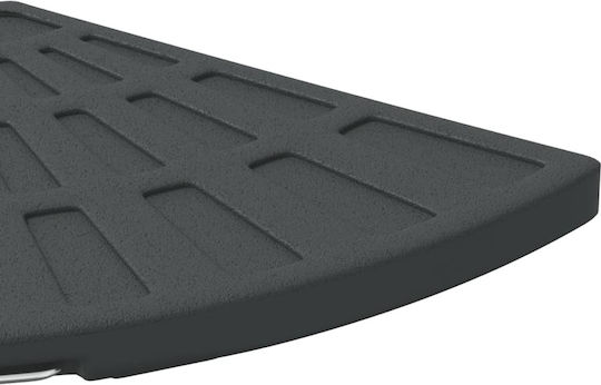 vidaXL Стойка за чадър от Цимент Черно 46x46x4.5см