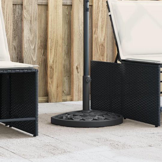 vidaXL Βάση Ομπρέλας Πλαστική Ασημί 38x38x31cm
