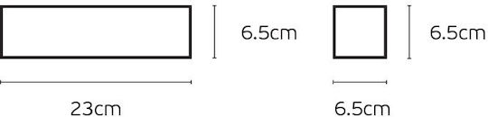 VK Lighting Стенно Външно Осветително Тяло LED IP54 с Топло бяло Светлина Двоен лъч 23x6.5x6.5εκ.