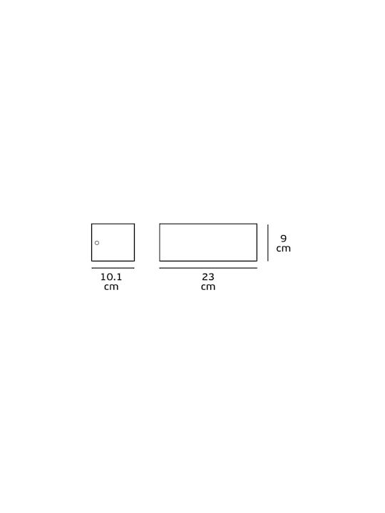 VK Lighting Wall-Mounted Outdoor Light LED IP65 20W 23x9x10.1εκ.