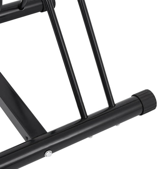 vidaXL Bicycle Stand for 2 Bicycles Floor Steel Black