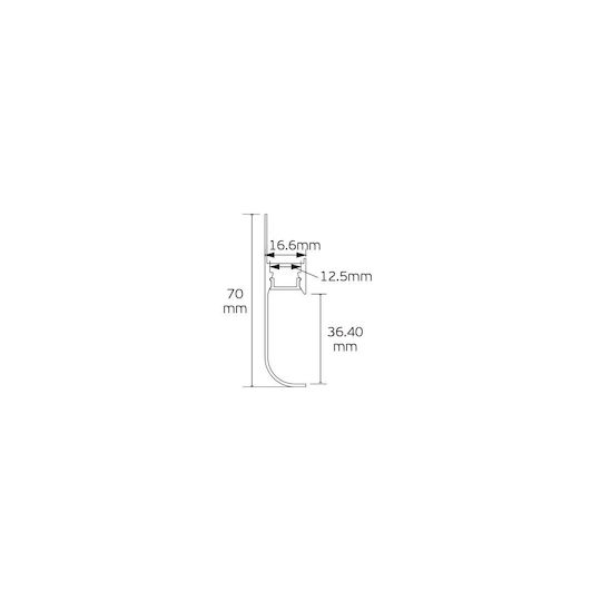 VK Lighting Aluminiumprofil für LED-Streifen 200cm
