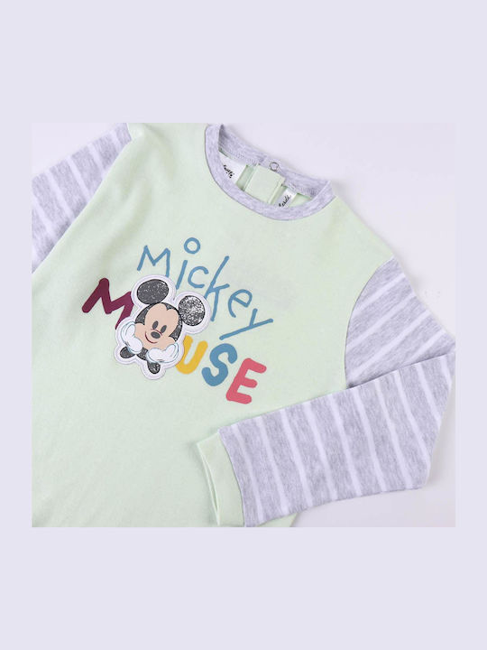 Cerda Kids' Pajamas Winter Green Mickey Mouse