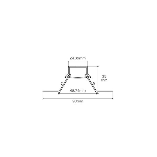 VK Lighting Aluminum Profile for LED Strip 200cm