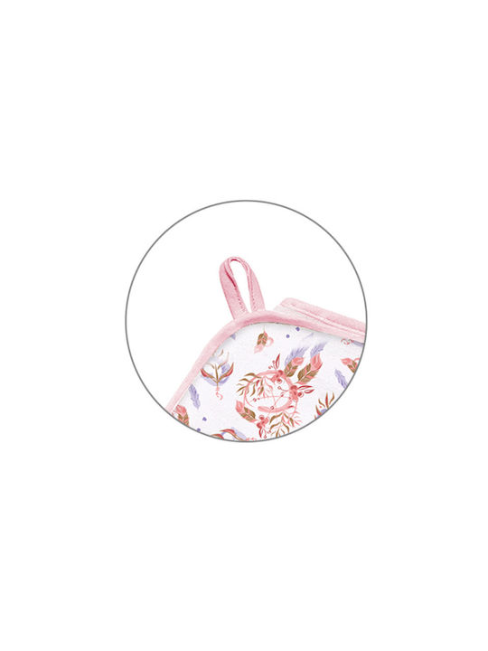 Babyono Baby Hooded Bathrobe Pink 100x100cm