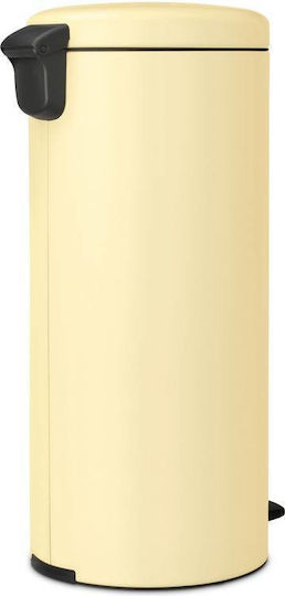 Brabantia Newicon Κάδος Απορριμμάτων Πλαστικός με Πεντάλ Κίτρινος 30lt