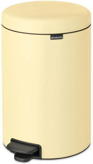 Brabantia Кошче NewIcon с педал Пластмасово за боклук Жълто 20л