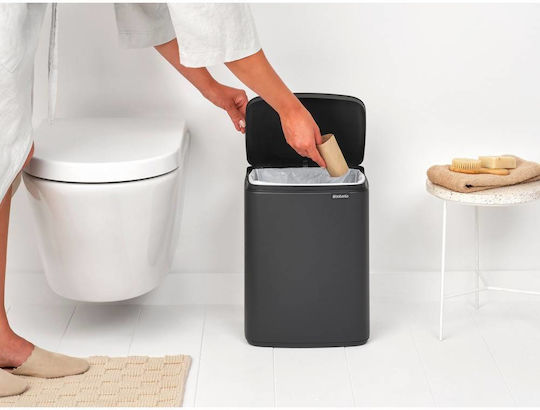 Brabantia Brabantia Kleiner Kunststoff Mülleimer Grau 12lt