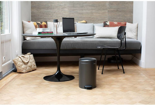 Brabantia Кошче NewIcon с педал Пластмасово за боклук Сиво 12л