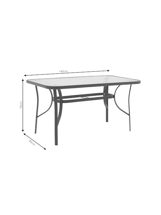 Маса Стабилна Ensure Въглени 120x80x70бр