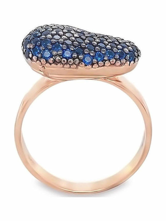 Xryseio Damen Ring mit Zirkonia aus Silber Vergoldet