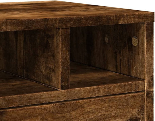Printer Table Stand Smoked Oak 40x32x22.5 cm Treated Wood