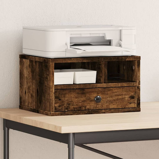 Printer Table Stand Smoked Oak 40x32x22.5 cm Treated Wood