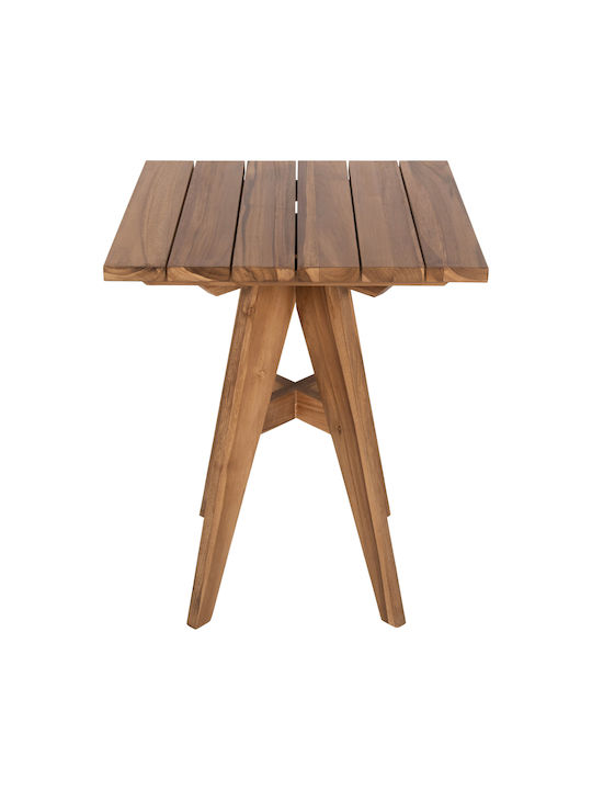 Garten- und Terrassentisch für Kleine Außenbereiche aus Teak Massivholz 60x60x75cm Freebox