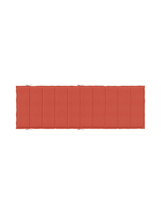vidaXL Gartenstuhlkissen Mit Rückenlehne Rotes 58x186cm