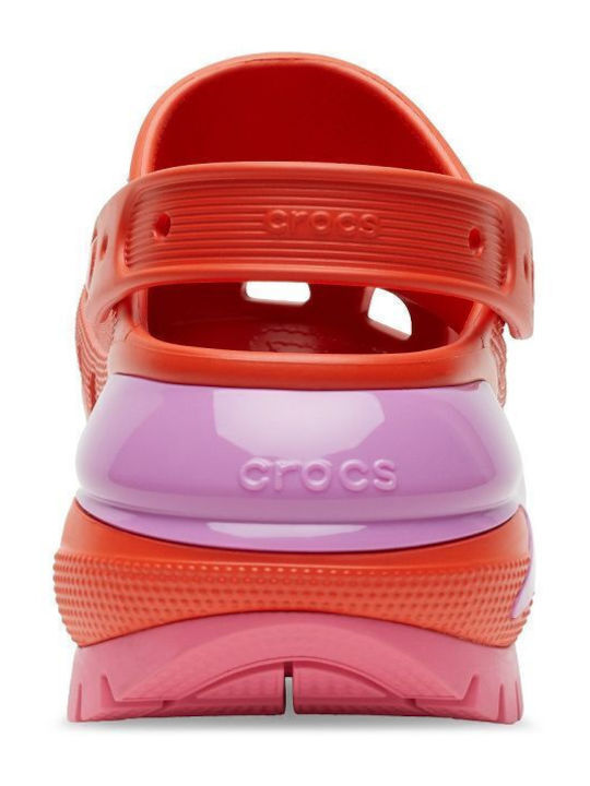 Crocs Classic Mega Crush Damen Clogs Rot