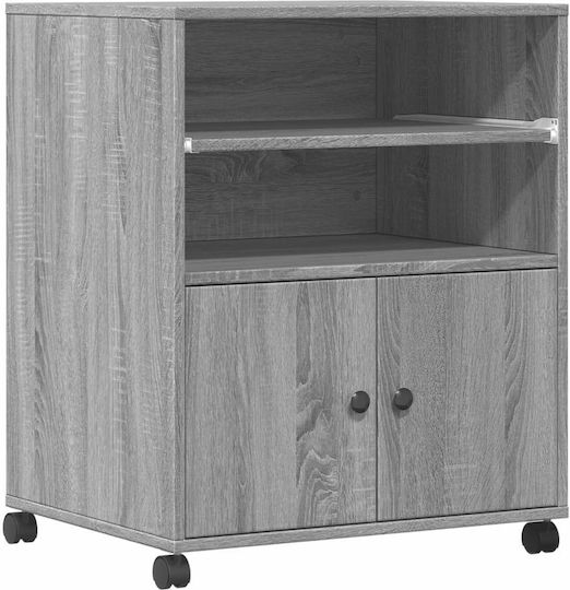 Stand with Casters Printer Stand with Wheels Grey Sonoma 60 x 48 x 74 cm. 840637