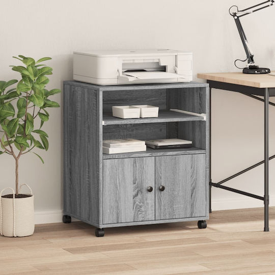 Stand with Casters Printer Stand with Wheels Grey Sonoma 60 x 48 x 74 cm. 840637