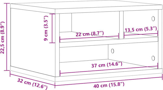 Printer Stand Sonoma Oak 40x32x22.5 cm from Treated Wood