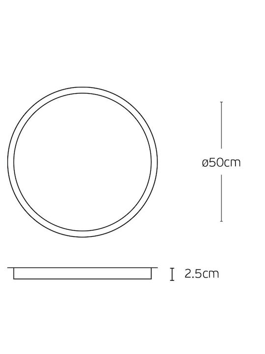 VK Lighting LED Panel 36W με Φυσικό Λευκό Φως