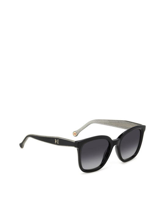 Carolina Herrera Women's Sunglasses with Black Plastic Frame and Black Gradient Lens HER 0225/G/S BSC/9O