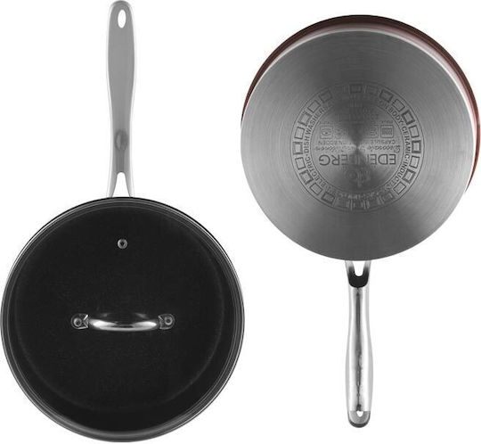 Edenberg Pan With Lid made of Aluminum with Stone Coating 24cm