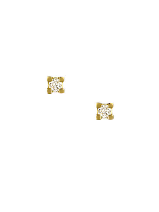 Earrings made of Gold 18K with Diamond