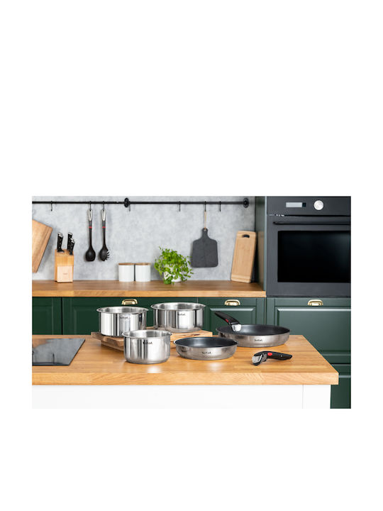 Tefal Ingenio Emotion Cookware Set of Stainless Steel with Non-stick Coating 20pcs
