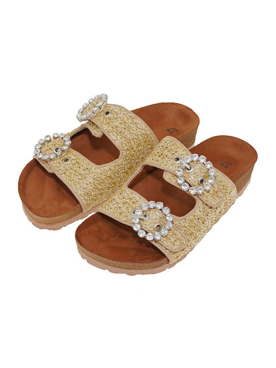 Дамски Сандали Бежови