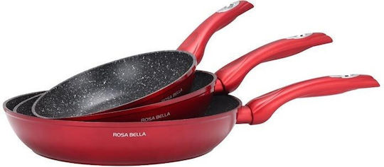 Edenberg Pfannen-Set aus Aluminium Rote 3-teilig