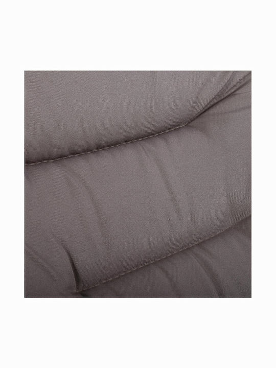 Outdoor Armchair Metallic Rona Beige with Cushion 68x74x93cm