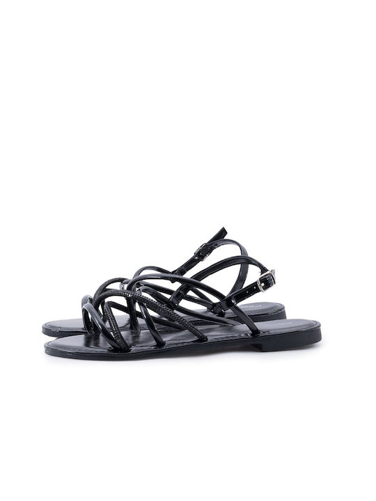 Migato Women's Flat Sandals in Black Color