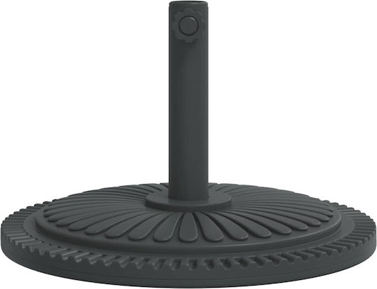 vidaXL Βάση Ομπρέλας Πλαστική Ασημί 38x38cm