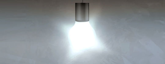 Eco Light Commercial Bell Light 100W Cool White 10000lm with Built-in LED White Ø28xH3cm