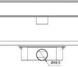 Tema Kanal Dusche mit Breite 33cm Silber
