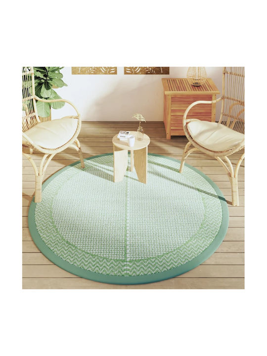 vidaXL Rug Outdoor Round Green