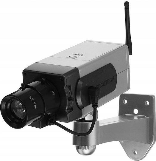 Dummy Surveillance Bullet Camera Gray