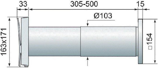 Vents Αξεσουάρ Εξαερισμού Εσωτερική PS101WH