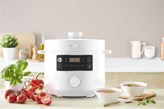 Tefal Turbo Cuisine Πολυμάγειρας 1090W με Χωρητικότητα 4.8lt Λευκός