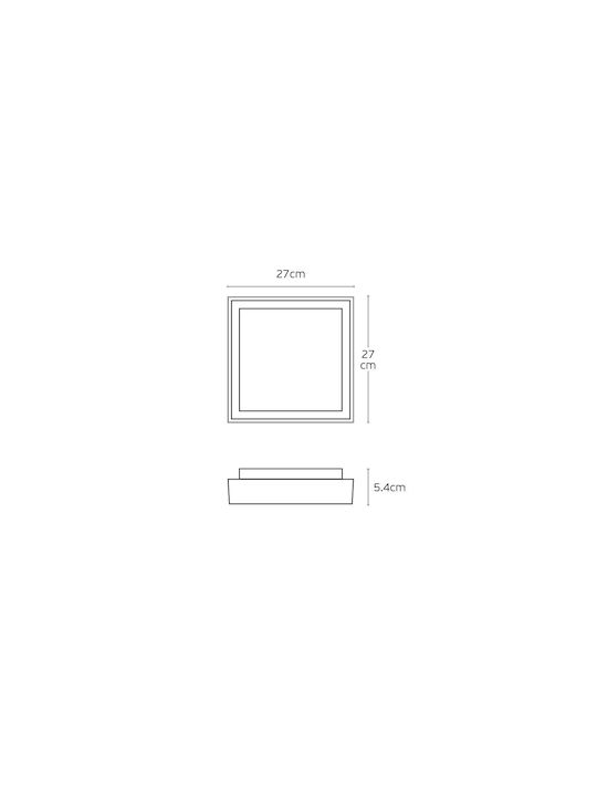 VK Lighting LED Panel 24W με Θερμό Λευκό Φως 3000K