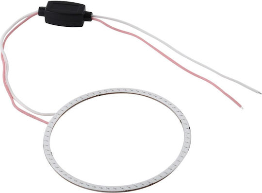 Στεφάνι Angel Eye Φαναριού Αυτοκινήτου 12-24V 90mm Ροζ Χρώμα